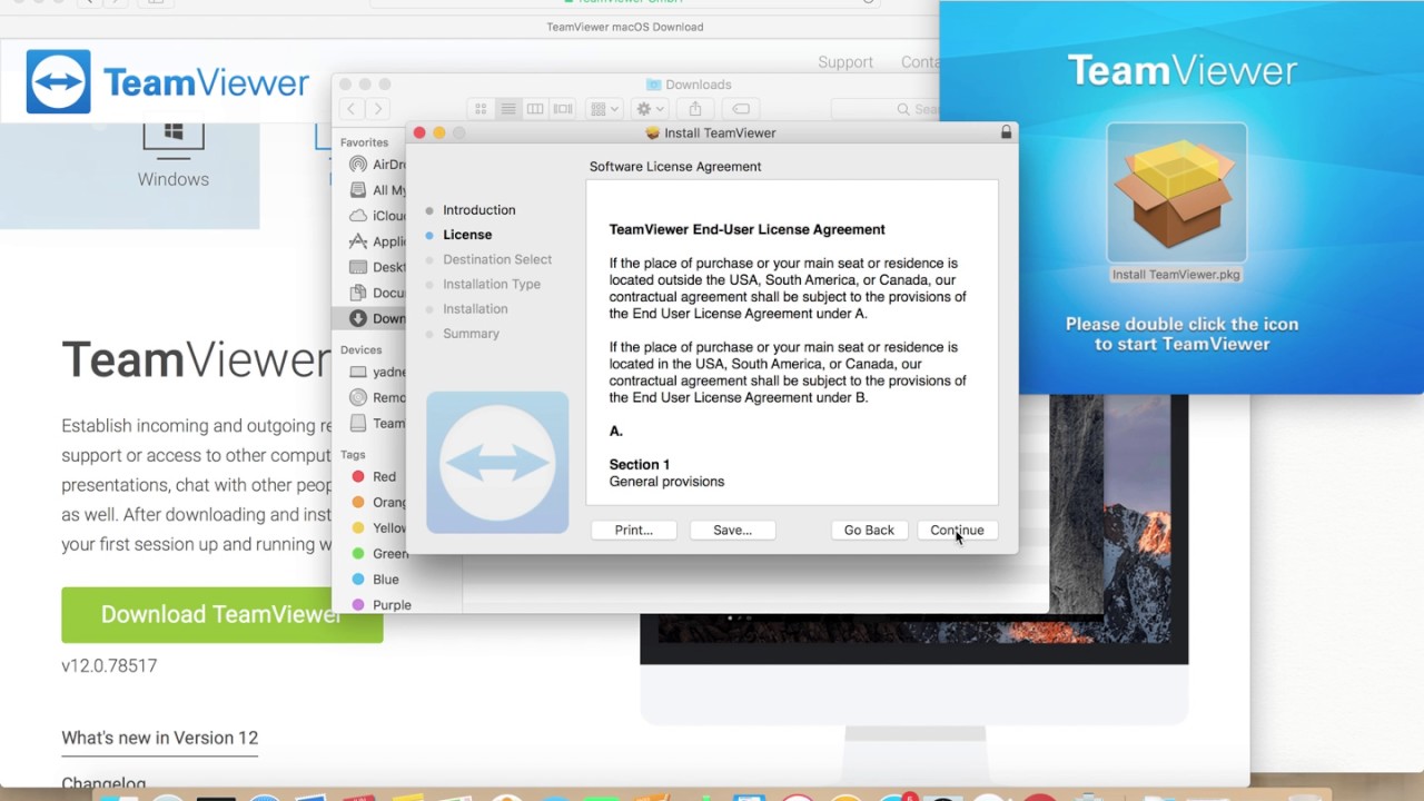 How to install teamviewer in mac step by step download